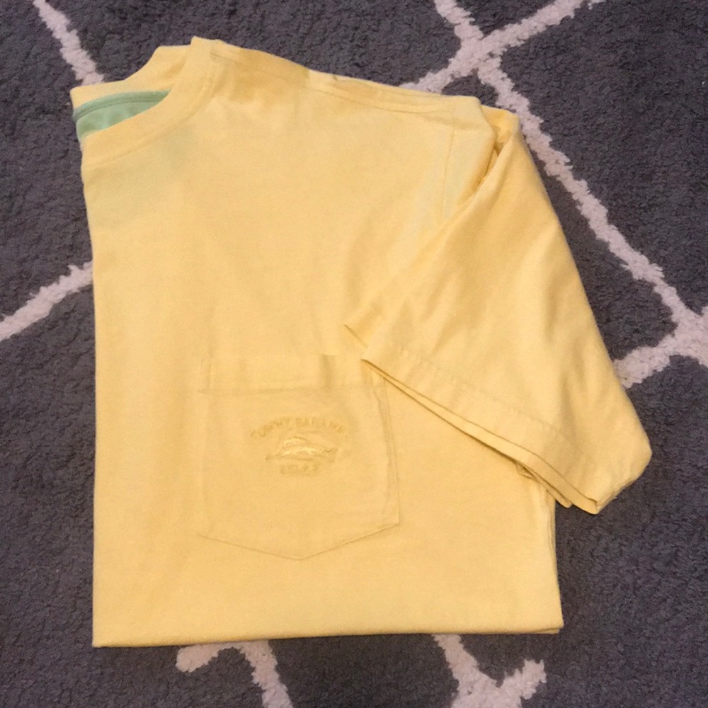 Yellow Tommy Bahama relax T-shirt.
